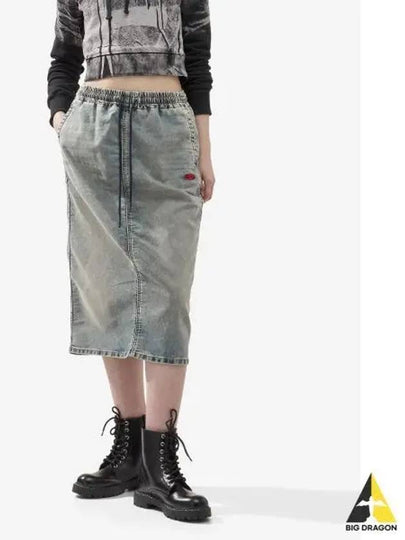 De-Oren-Jogg Denim H-Line Skirt Grey - DIESEL - BALAAN 2