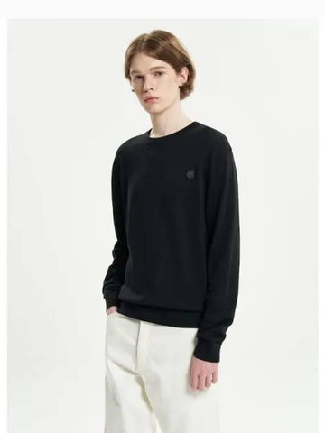 Men s Bold Foxhead Patch Regular Pullover Black Domestic Product GM0023071272937 - MAISON KITSUNE - BALAAN 1