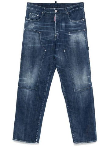 Loose Fit Jeans Navy - DSQUARED2 - BALAAN 1