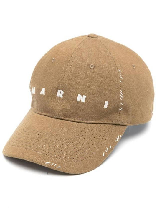 logo embroidered cotton hat - MARNI - BALAAN 1