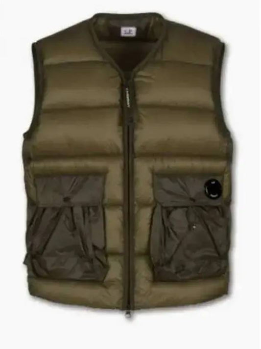 Lens Detail Zip-Up Quilted Vest Green - CP COMPANY - BALAAN 2