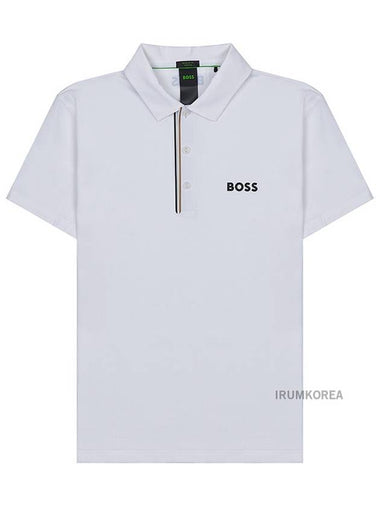 Logo Print Polo Shirt White - HUGO BOSS - BALAAN 1