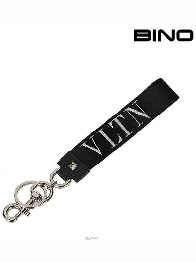 Logo Strap Key Ring Black - VALENTINO - BALAAN 2