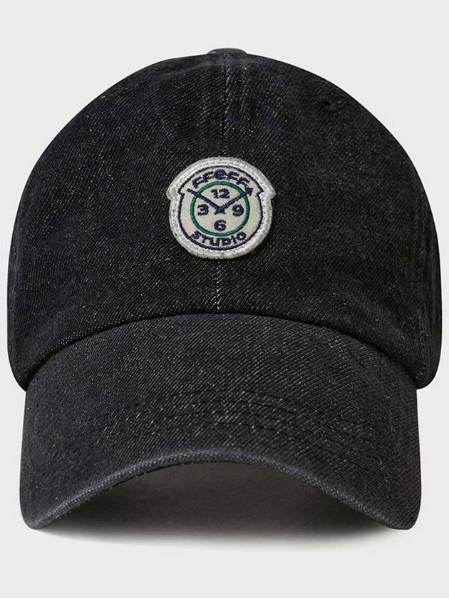 Vintage washed denim wappen ball cap black - FFEFF STUDIO - BALAAN 5