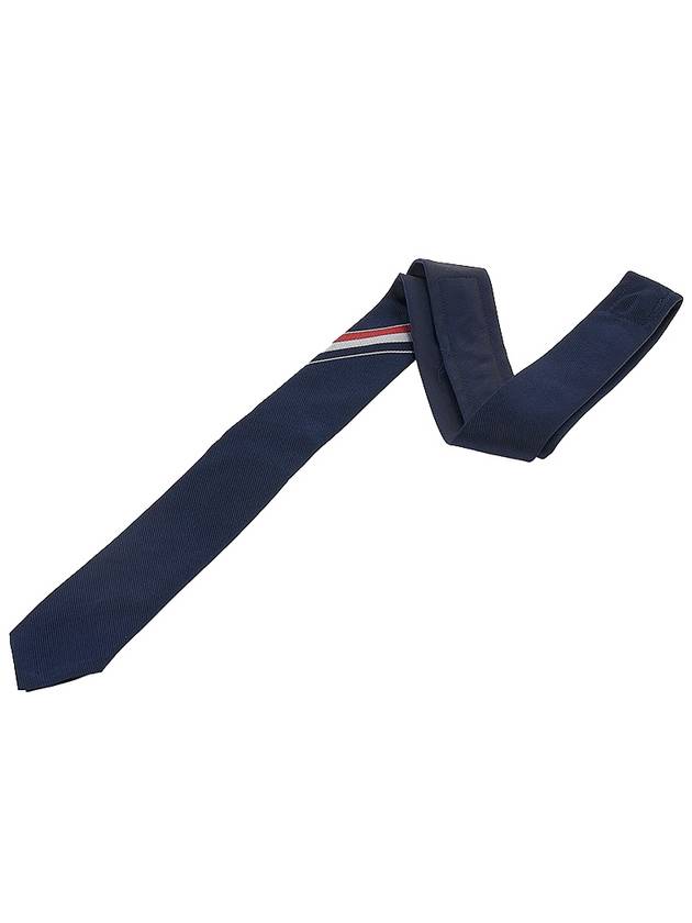 Men's Grosgrain Stripe Tie Dark Navy - THOM BROWNE - BALAAN 4