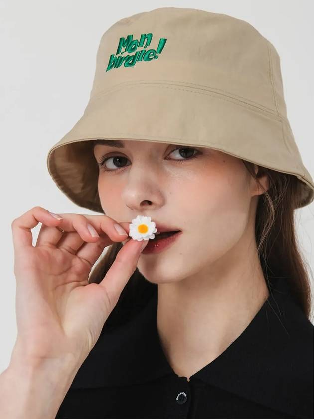 Windproof nylon bucket hat BEIGE - MONBIRDIE GOLF - BALAAN 8