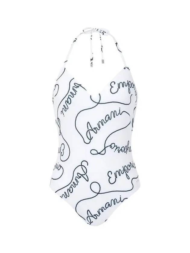 UNDERWEAR Women's Rope Logo Print Swimsuit White 271446 - EMPORIO ARMANI - BALAAN 1