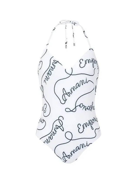 UNDERWEAR Women s Rope Logo Print Swimsuit White 270922 - EMPORIO ARMANI - BALAAN 1