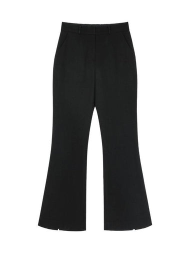 CICA Wool Back Slit Secret Banding Bootcut Slacks Pants Black CICA06BK - RAMUSTUDIO - BALAAN 1