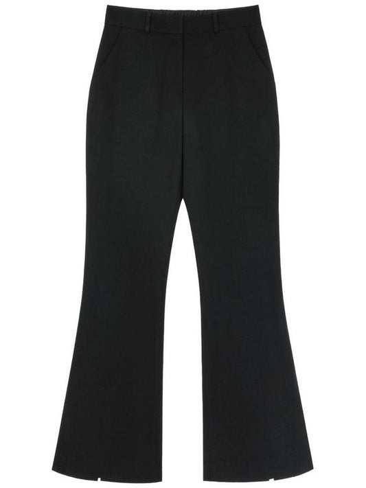 CICA Wool Back Slit Secret Banding Bootcut Slacks Pants Black CICA06BK - RAMUSTUDIO - BALAAN 2