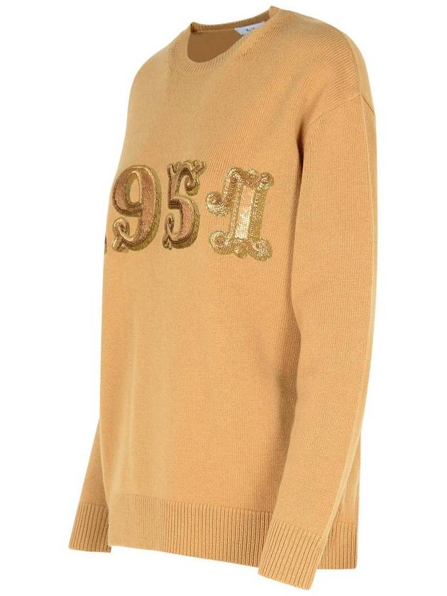 Plata crew neck knit top beige - MAX MARA - BALAAN 3