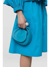 Sphere Blind Embossed Logo Calf Leather Tote Bag Blue - JIL SANDER - BALAAN 2