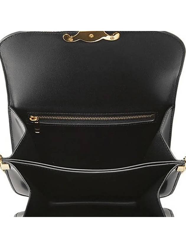 College Triomphe Shiny Calfskin Cross Bag Black - CELINE - BALAAN 5