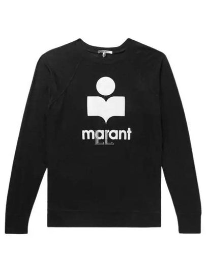 Kieffer Logo Print Linen Long Sleeve T-Shirt Black - ISABEL MARANT - BALAAN 2