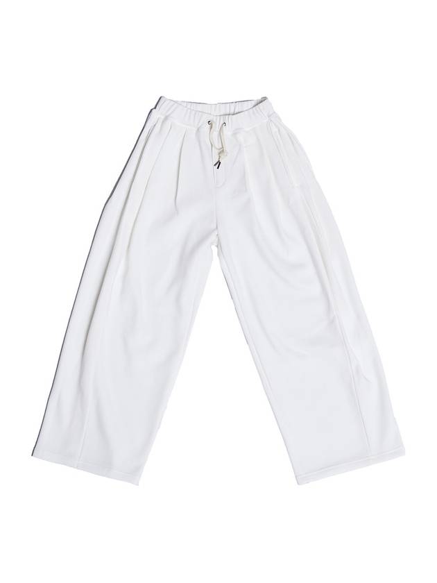 WIDE FIT TWO TUCK PLEATS SWEAT PANTSWHITE - DON’T ASK MY PLAN - BALAAN 1