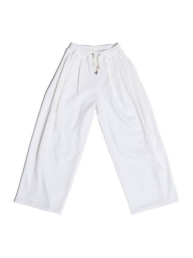 Fit Two Tuck Pleated Wide Pants White - DON’T ASK MY PLAN - BALAAN 1