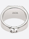 Oblique Signet Ring Silver - DIOR - BALAAN.