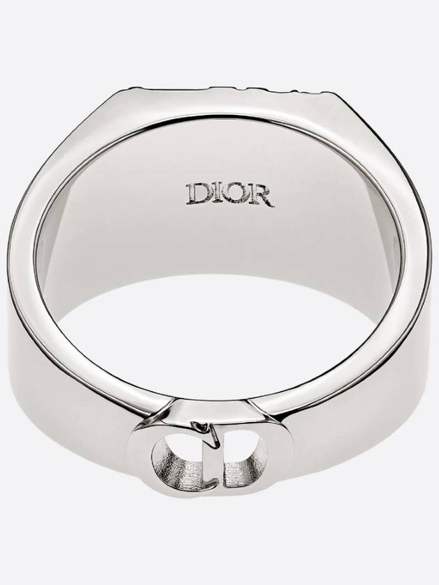 Oblique Signet Ring Silver - DIOR - BALAAN 3