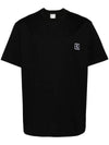 Men's Back Logo Cotton Short Sleeve T-Shirt Black - WOOYOUNGMI - BALAAN 1