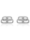 BB Logo Stud Earrings Silver - BALENCIAGA - BALAAN 2