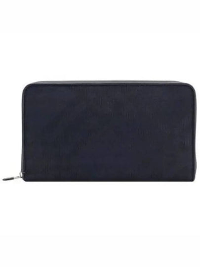 Check Jacquard Large Zip Long Wallet Black - BURBERRY - BALAAN 2