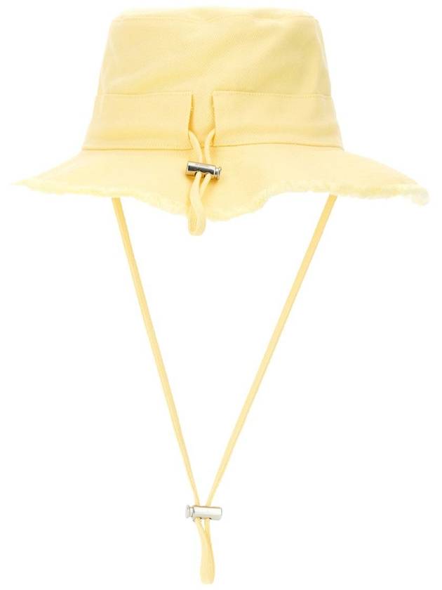 Le Bob Artichoke Bucket Hat Pale Yellow - JACQUEMUS - BALAAN 3