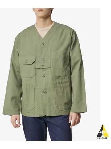 Pocket ripstop cardigan jacket olive MP215CT010 - ENGINEERED GARMENTS - BALAAN 1