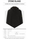 Wappen Patch Cotton Fleece Hoodie Black - STONE ISLAND - BALAAN 3