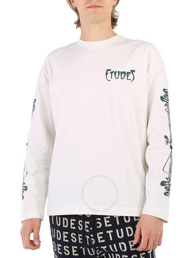 Etudes Chalk Spirit Paris Logo Print Cotton Jersey T-Shirt, Size Medium - ETUDES - BALAAN 1