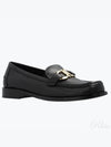 Gancini Ornament Loafers Black - SALVATORE FERRAGAMO - BALAAN 2