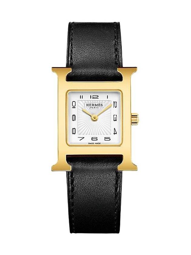 Heure H Small Model 25mm Watch Black - HERMES - BALAAN 2