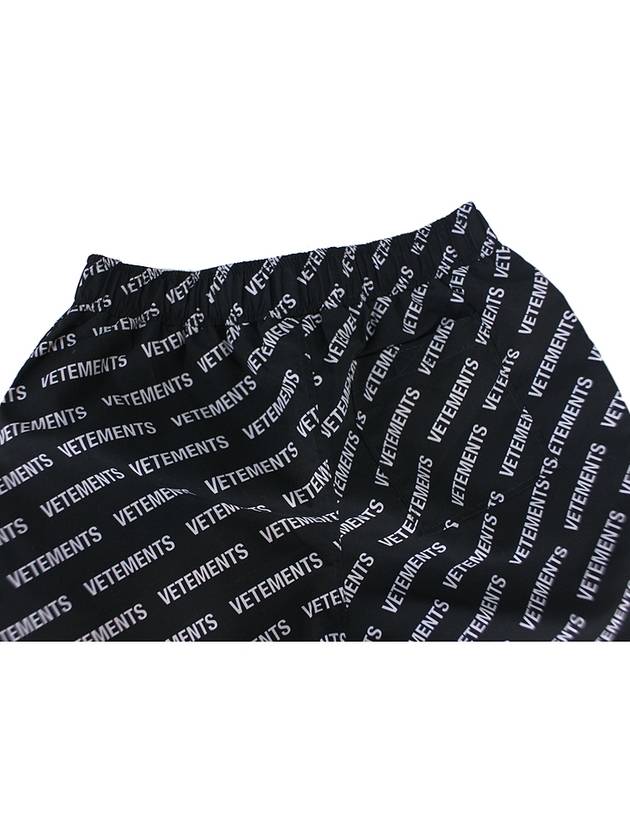 White Logo Swim Shorts Black - VETEMENTS - BALAAN.