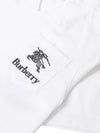 Kids Logo Pocket V-Neck Short Sleeve T-Shirt White - BURBERRY - BALAAN 5