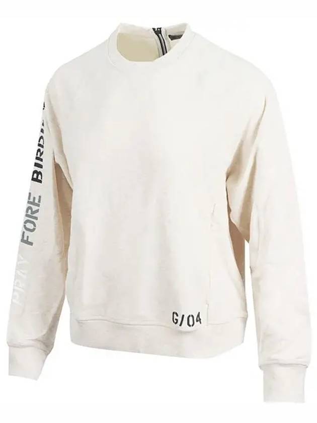 Pray For Birdies French Terry Crewneck Sweatshirt Ivory - G/FORE - BALAAN 3