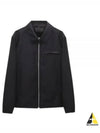 Shirt Collar Zip Up Jacket Black - PRADA - BALAAN 2