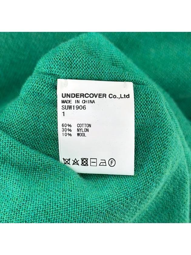 1 Number Women Cutting Ring Wool Knit Green - UNDERCOVER - BALAAN 5