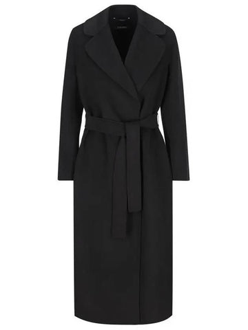 Max Mara S Women POLDO Virgin Wool Coat Black 2429016043600 013 - S MAX MARA - BALAAN 1