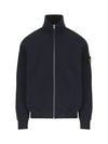 Old Effect Fleece Zip-Up Jacket Navy - STONE ISLAND - BALAAN 2