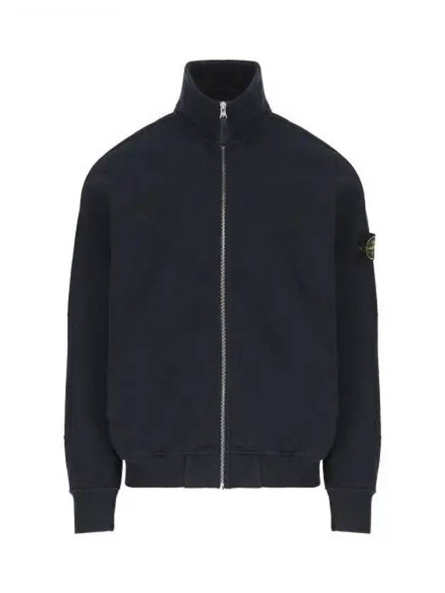 Old Effect Fleece Zip-Up Jacket Navy - STONE ISLAND - BALAAN 2