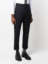 Diagonal Plain Weave Classic Wool Slacks Navy - THOM BROWNE - BALAAN 3