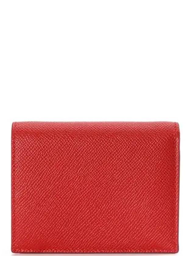 Gancini Compact Half Wallet Red - SALVATORE FERRAGAMO - BALAAN 4