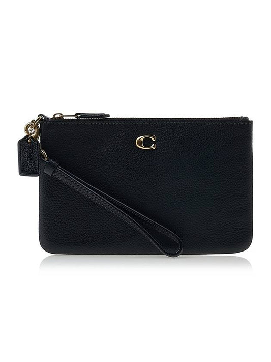 Women's Small Wristlet CH818 BLACK - COACH - BALAAN 1