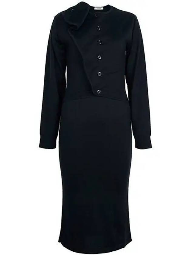 Wool Midi Dress Dark Navy - LEMAIRE - BALAAN 2