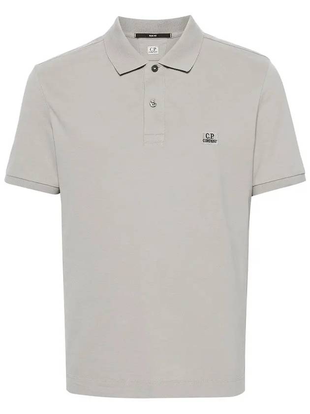 Stretch Piquet Regular Polo Shirt Grey - CP COMPANY - BALAAN 2