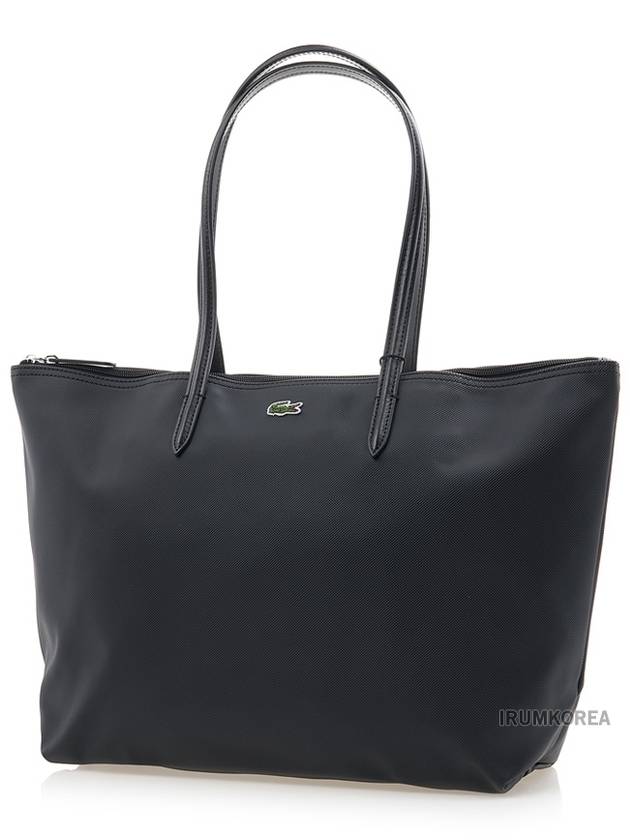 Large Shopper Tote Bag Black - LACOSTE - BALAAN 3