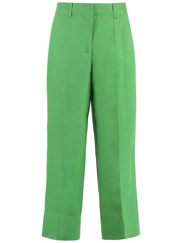 'S Max Mara Rebecca Linen Wide Leg Trousers - S MAX MARA - BALAAN 1