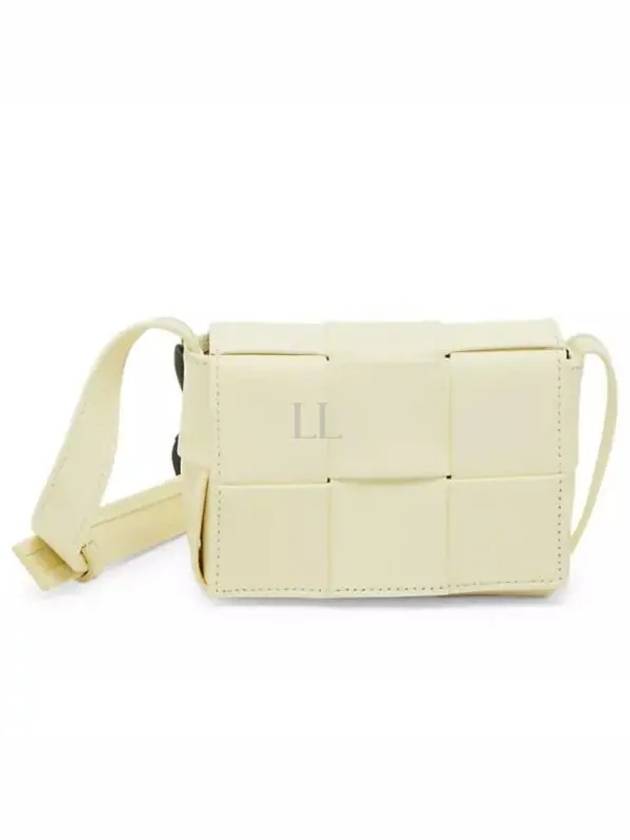 Cassette Small Leather Cross Bag Yellow - BOTTEGA VENETA - BALAAN 2