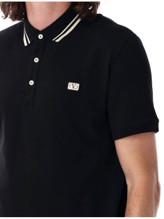 Valentino Garavani Vlogo Patch Polo Shirt - VALENTINO - BALAAN 3