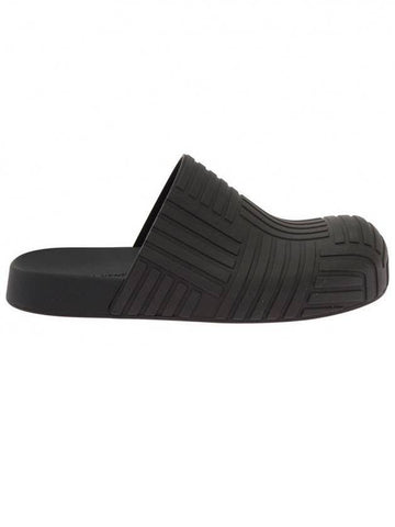 Intrecciato Rubber Clogs Slippers Black - BOTTEGA VENETA - BALAAN 1