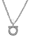 Gancini Crystal Necklace Silver - SALVATORE FERRAGAMO - BALAAN 2